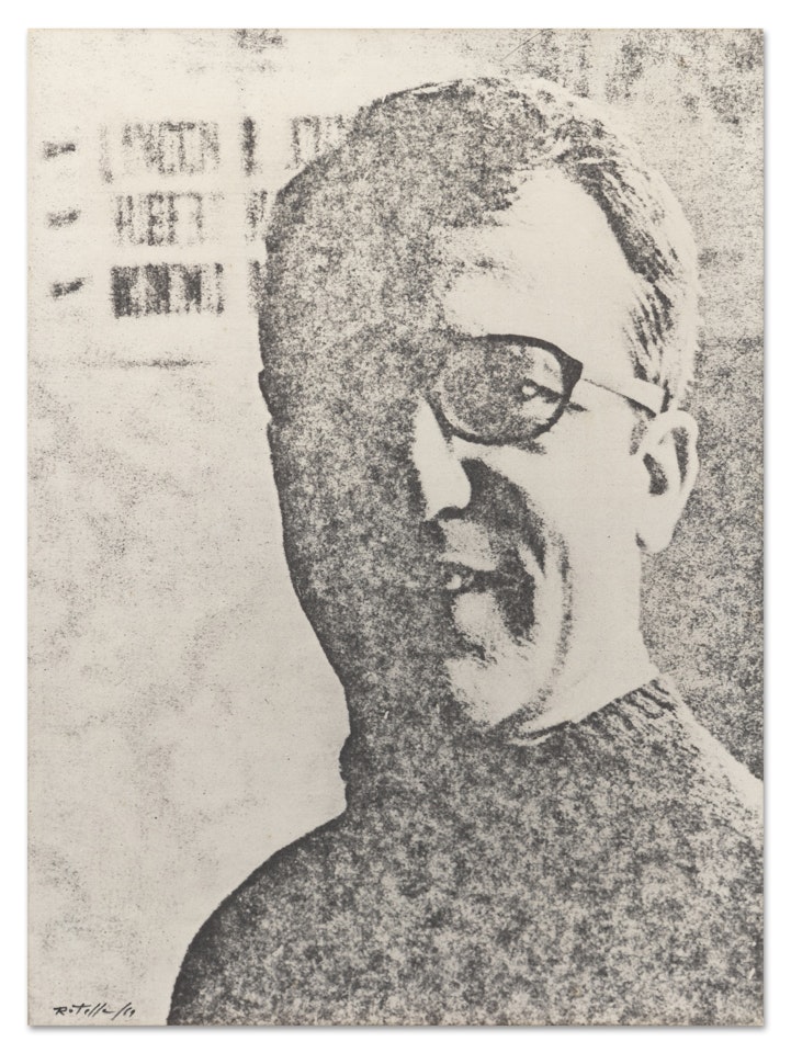 Portrait de Marcel Lefranc by Mimmo Rotella