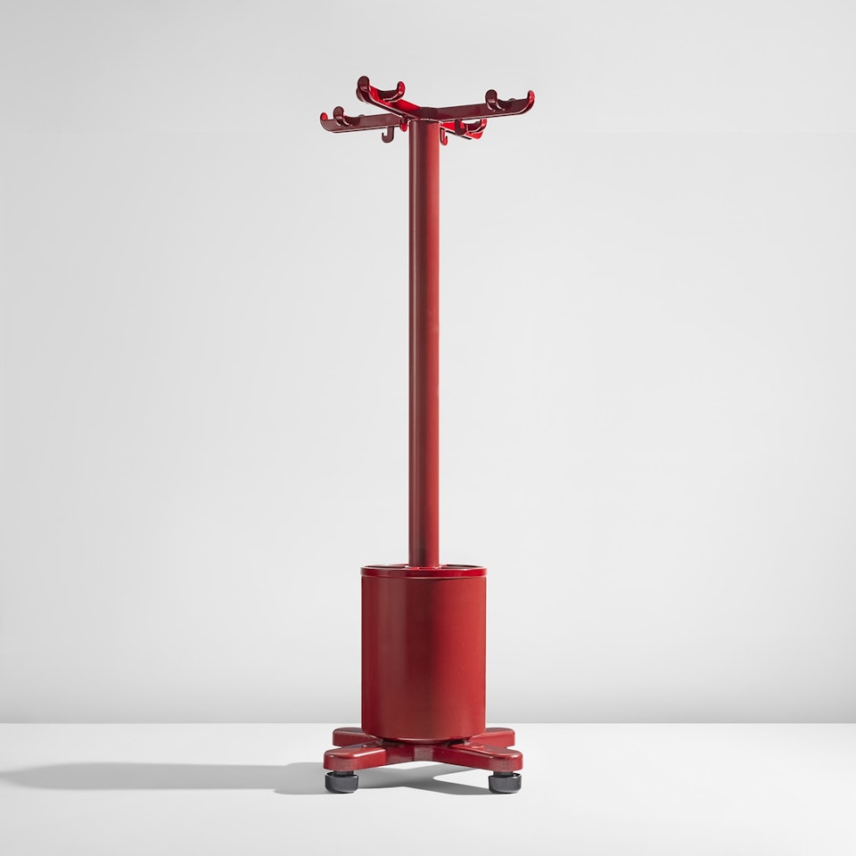 Coatrack with umbrella stand, from the "Synthesis 45" series by Ettore Sottsass