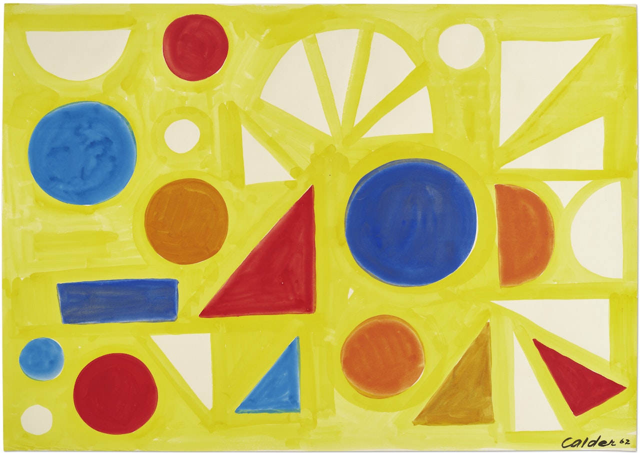 Yellow with White Fan by Alexander Calder