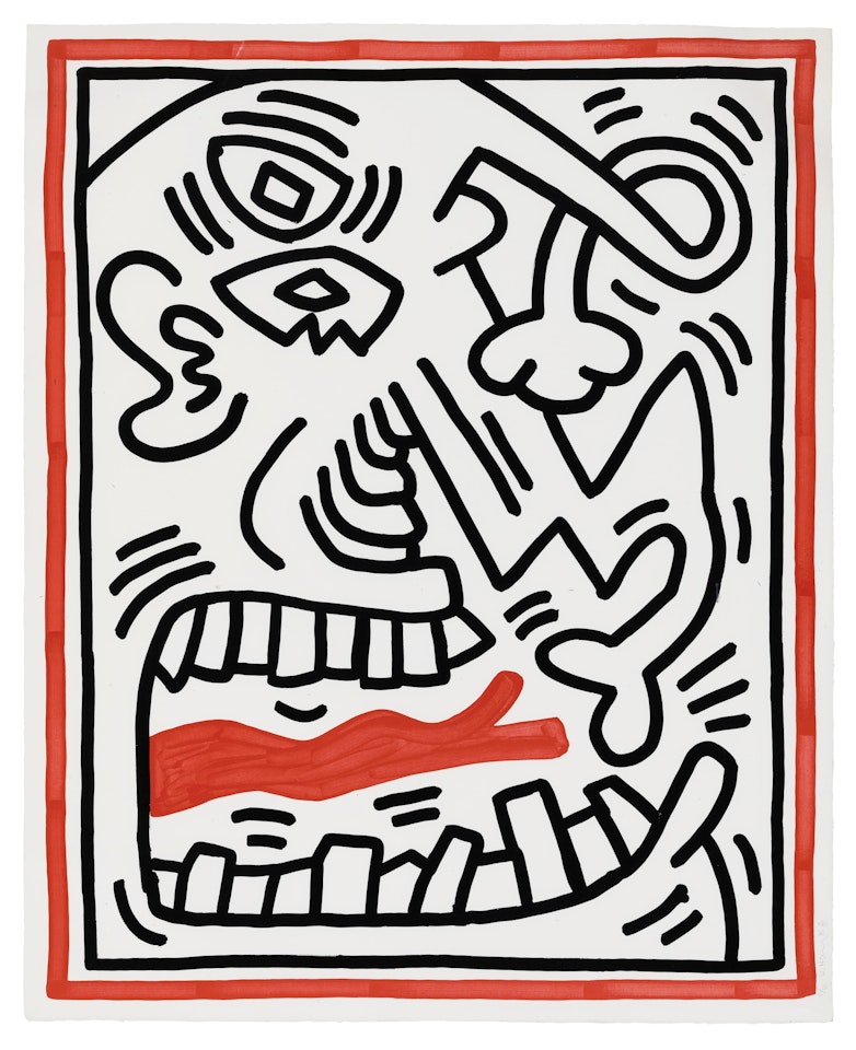 Untitled, from Three Lithographs; Untitled, from Three Lithographs by Keith Haring