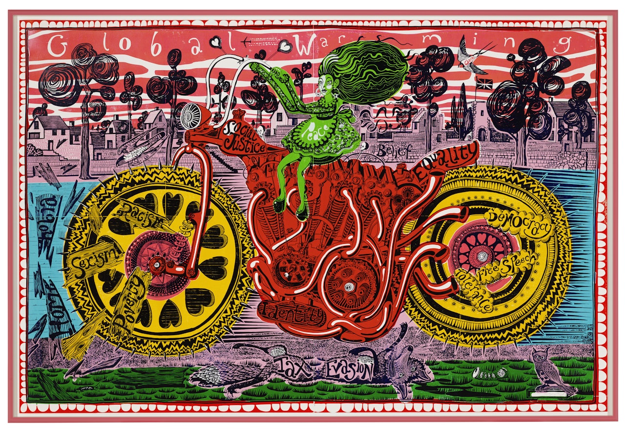 Selfie with Political Causes by Grayson Perry