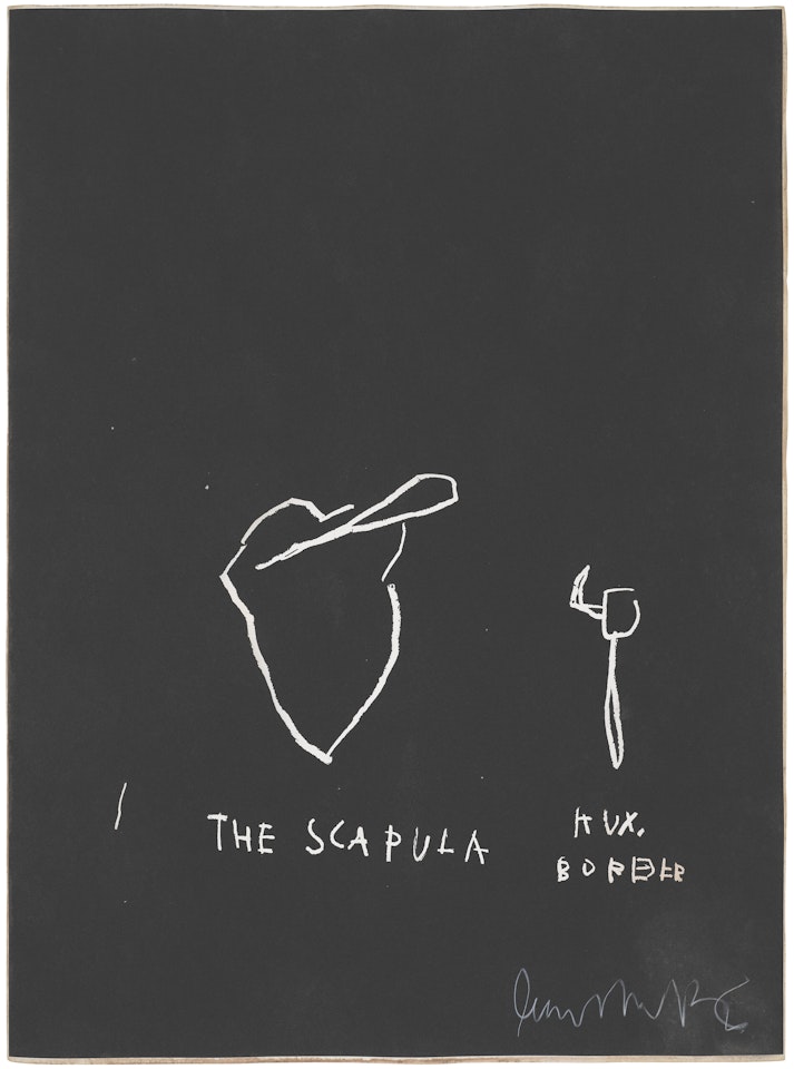 Untitled (The Scapula), from Anatomy; Untitled (The Scapula), from Anatomy by Jean-Michel Basquiat