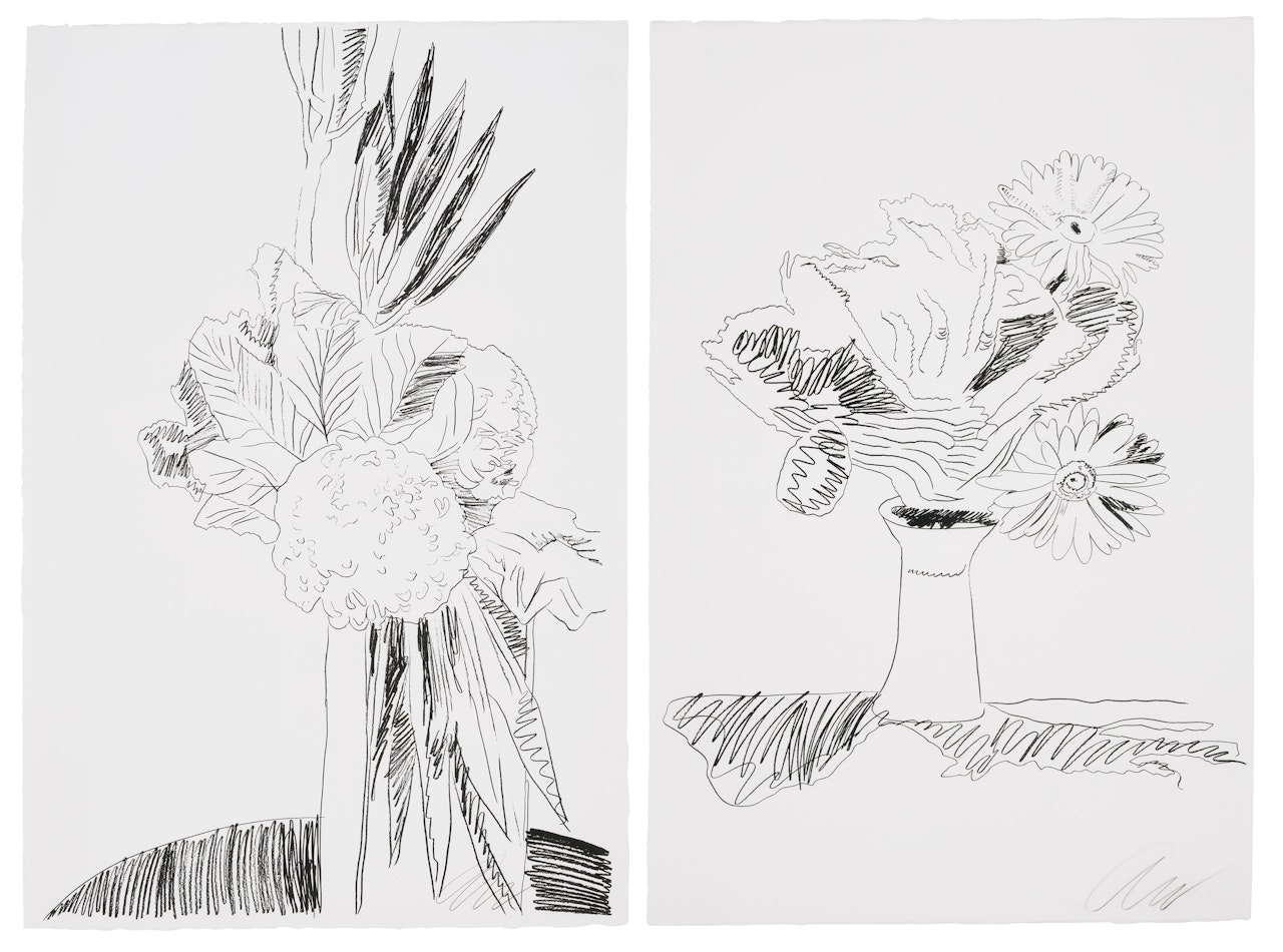 Flowers (Black and White): two prints; Flowers (Black and White) : two prints by Andy Warhol