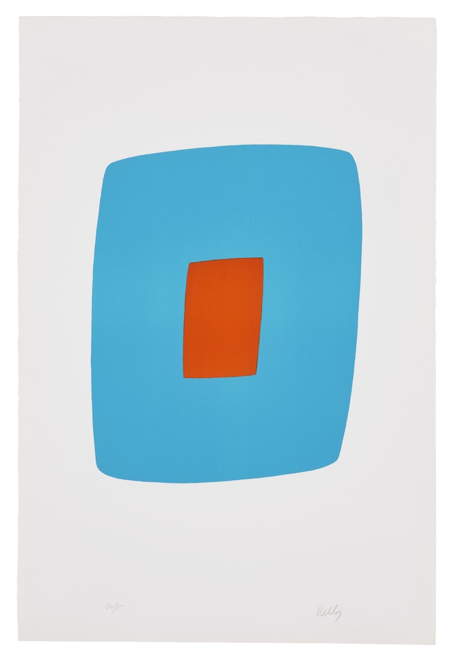 Light Blue with Orange by Ellsworth Kelly