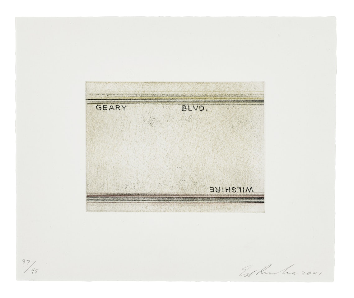 Geary, Wilshire, from Los Francisco San Angeles by Ed Ruscha