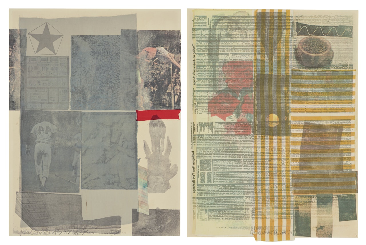 Two prints by the artist by Robert Rauschenberg