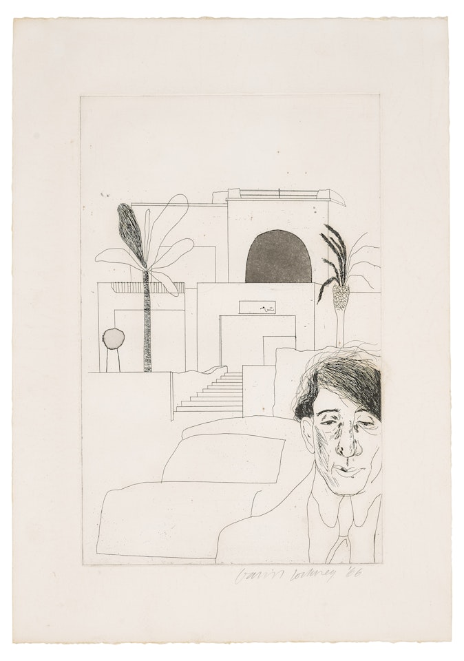 Portrait of Cavafy II, from Illustrations for Fourteen Poems from C.P. Cavafy; Portrait of Cavafy II, from Illustrations for Fourteen Poems from C.P. Cavafy by David Hockney