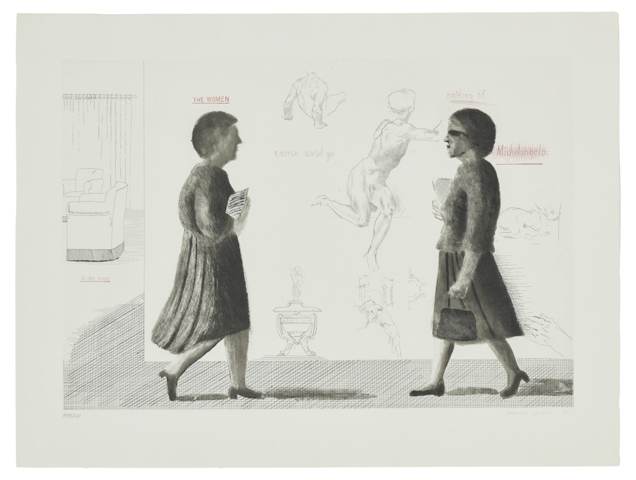 Homage to Michelangelo, from Omaggio a Michelangelo; Homage to Michelangelo, from Omaggio a Michelangelo by David Hockney