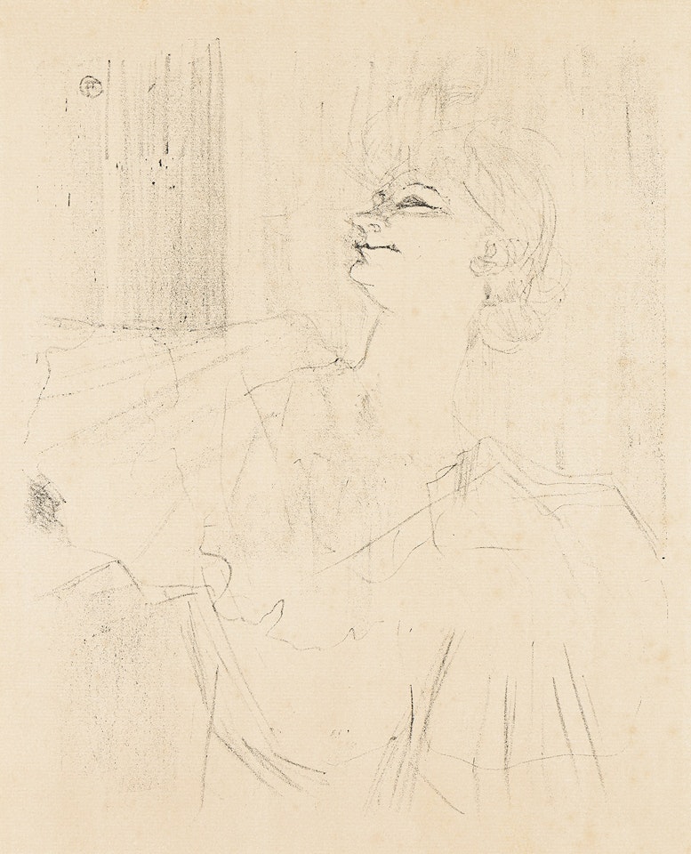 Yvette Guilbert, "A Ménilmontant," de Bruant by Henri de Toulouse-Lautrec