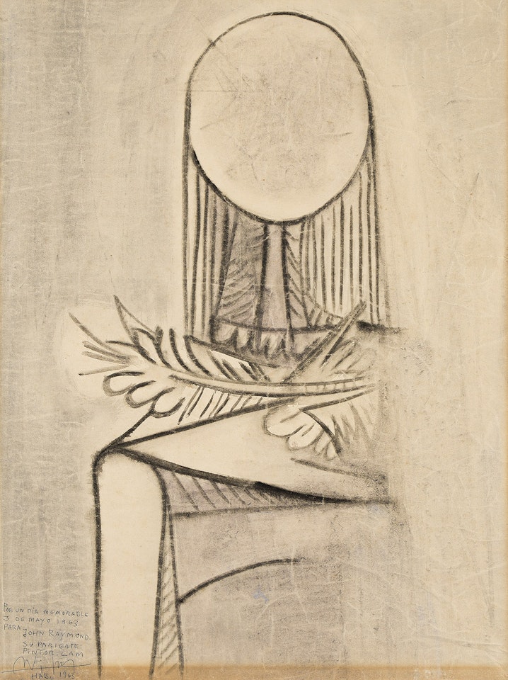 Sans titre (Portrait). by Wifredo Lam