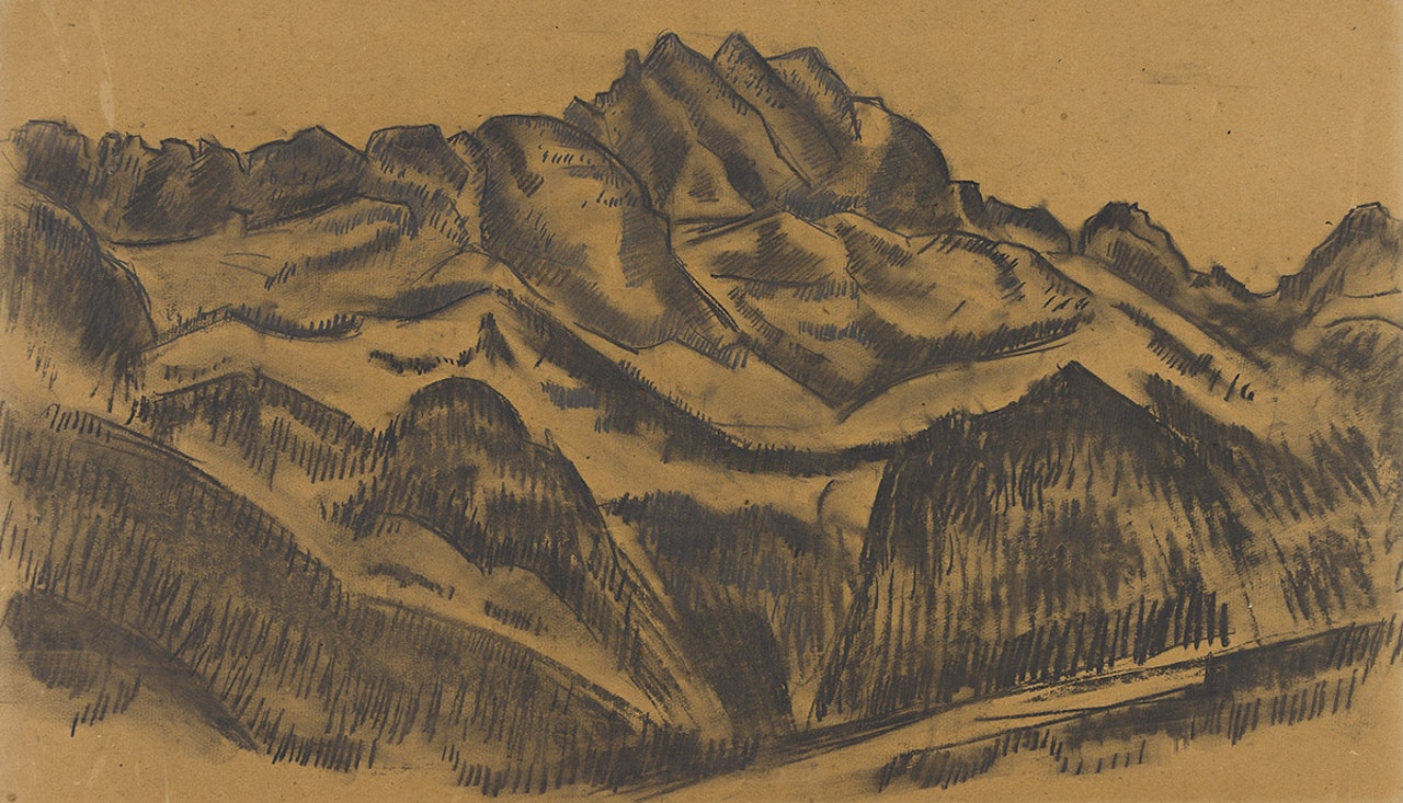 Alpspitz, Mittenwald Road (Dreitorspitze from Gschwandtnerbauer) by Marsden Hartley