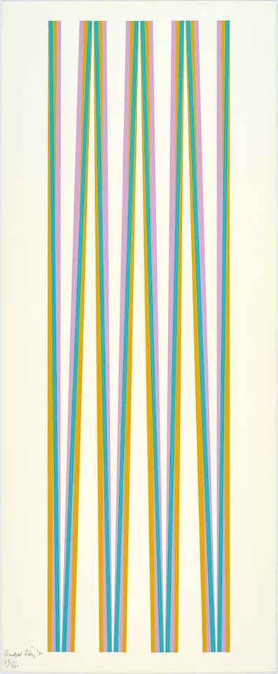 Untitled [Elongated Triangles 4] by Bridget Riley