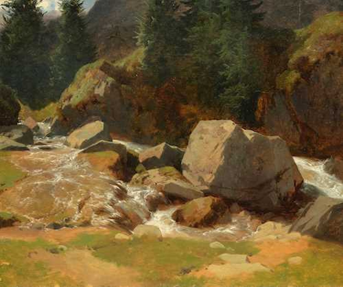 Torrent de montagne by Alexandre Calame