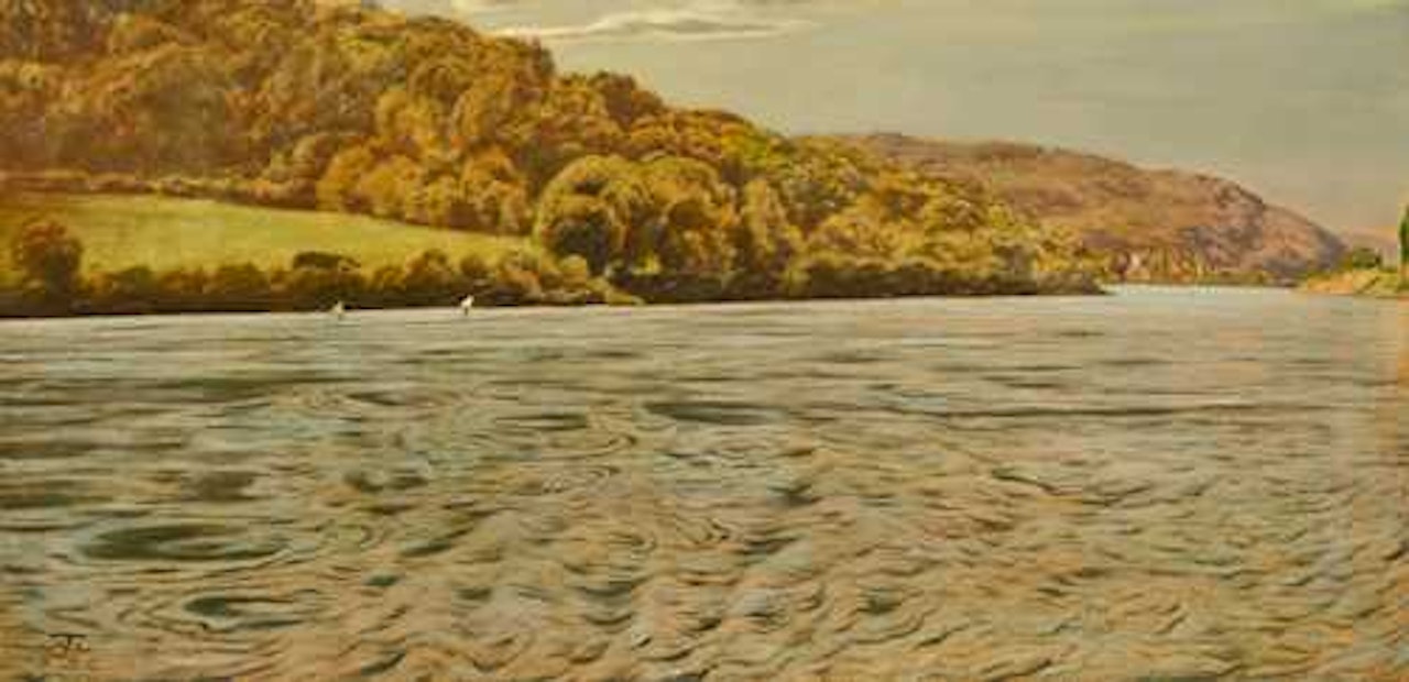 View of the Rhine with Rheinfelden by Hans Thoma