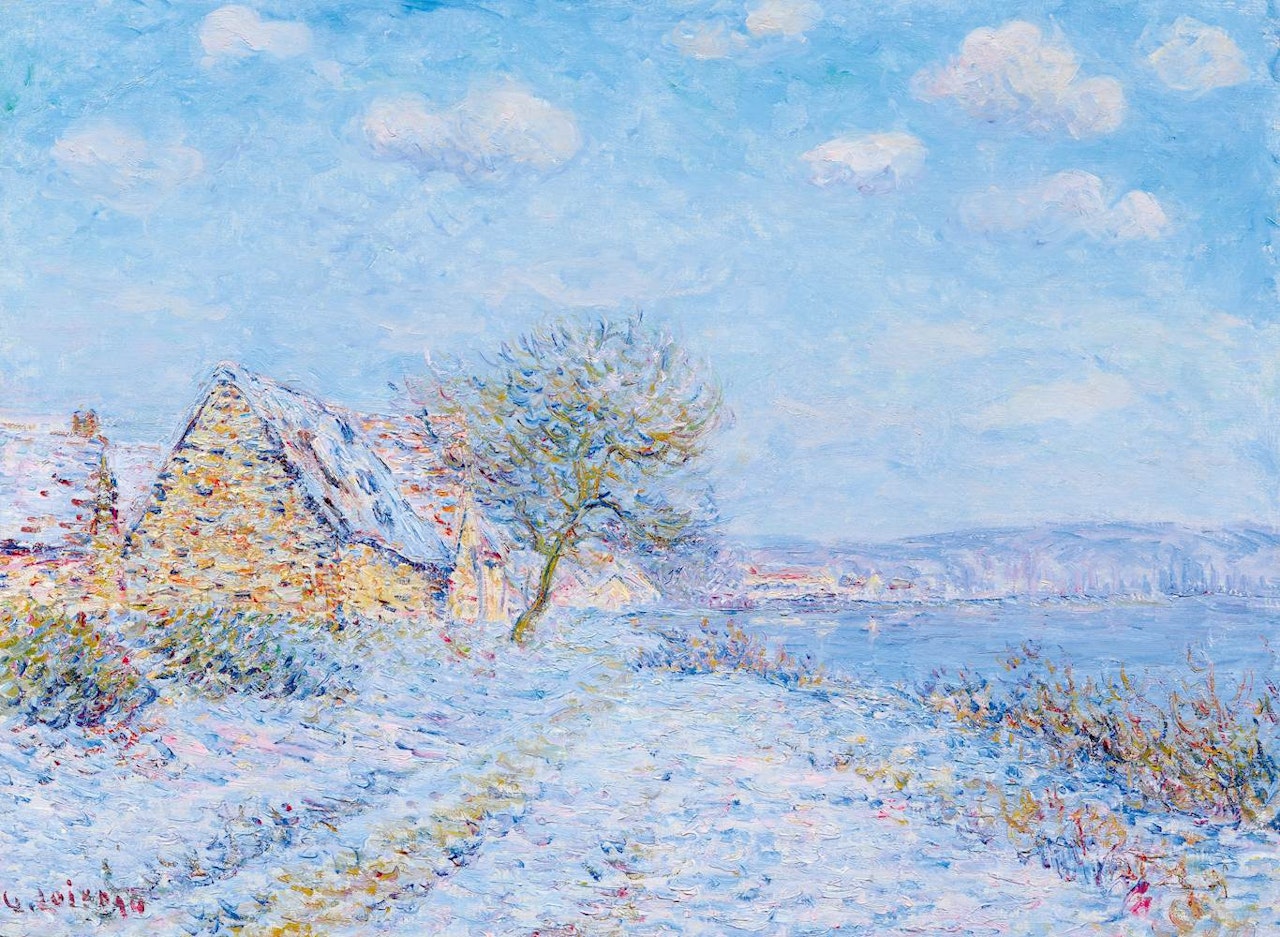 Tournedos-sur-Seine. Neige, givre, soleil by Gustave Loiseau