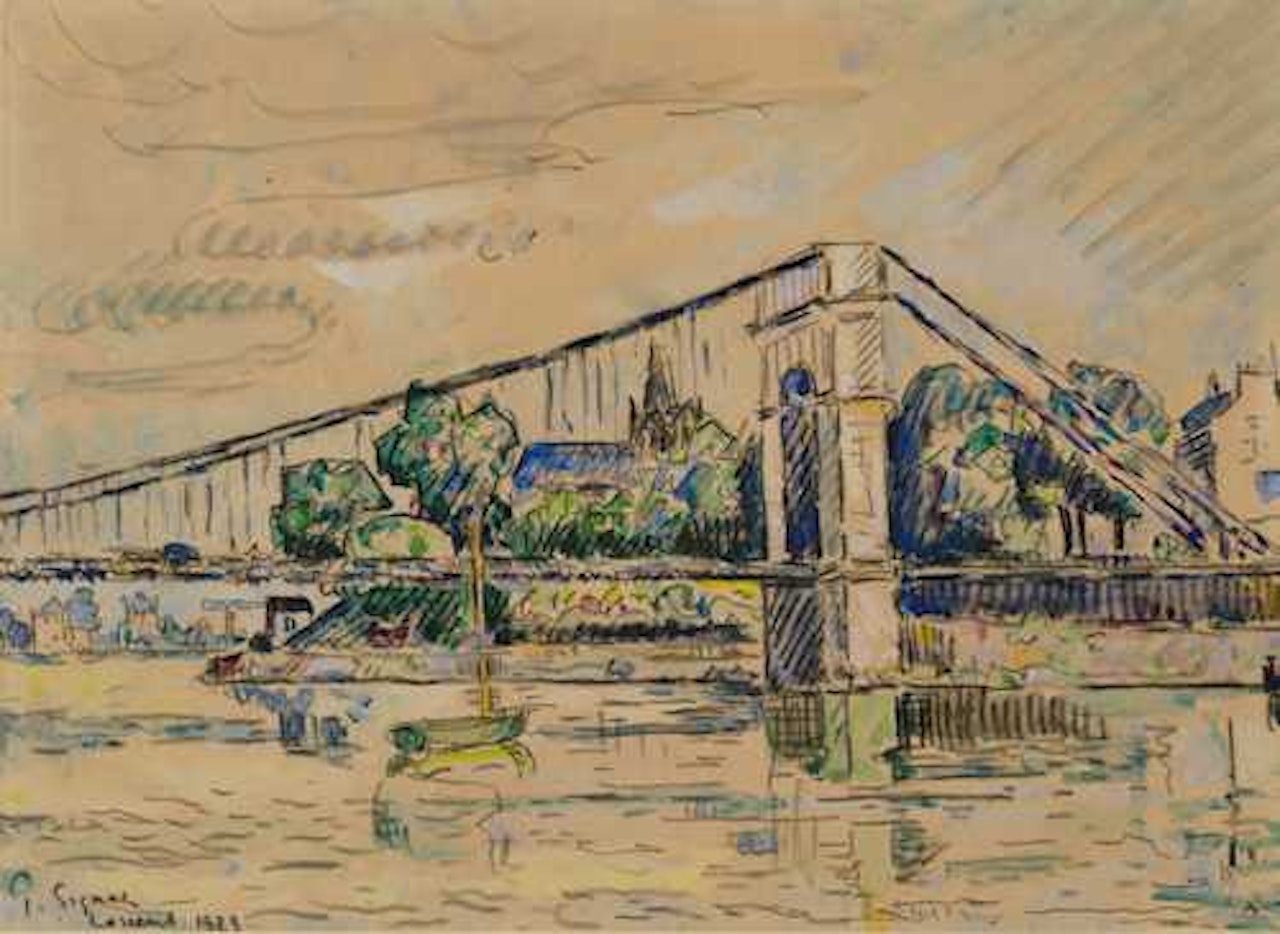 Lorient. Le pont de Kermelo by Paul Signac