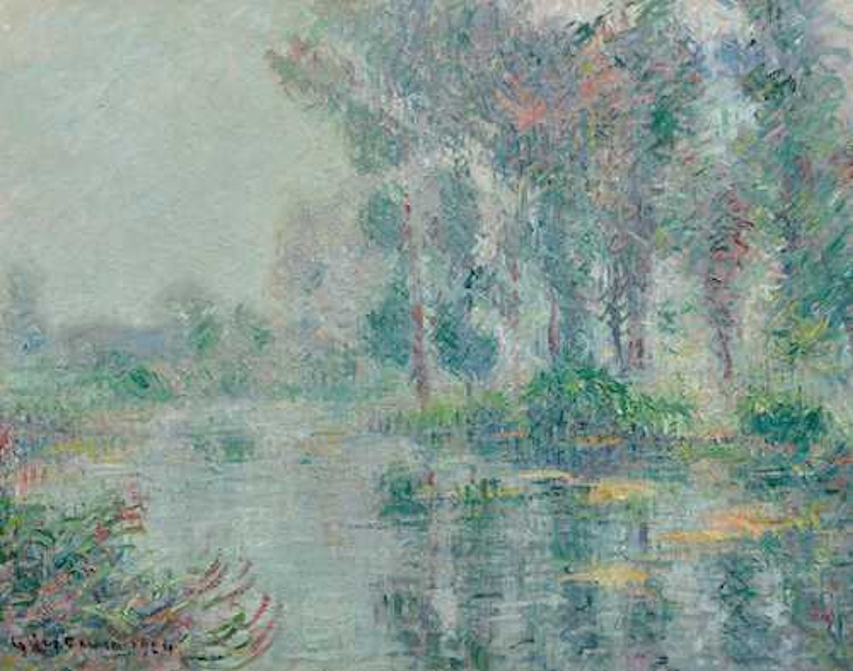Le bras du parc. Brouillard du matin (Eure) by Gustave Loiseau