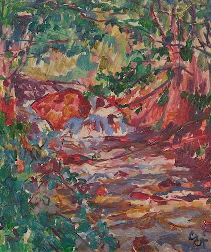Mountain stream near Daganece by Giovanni Giacometti