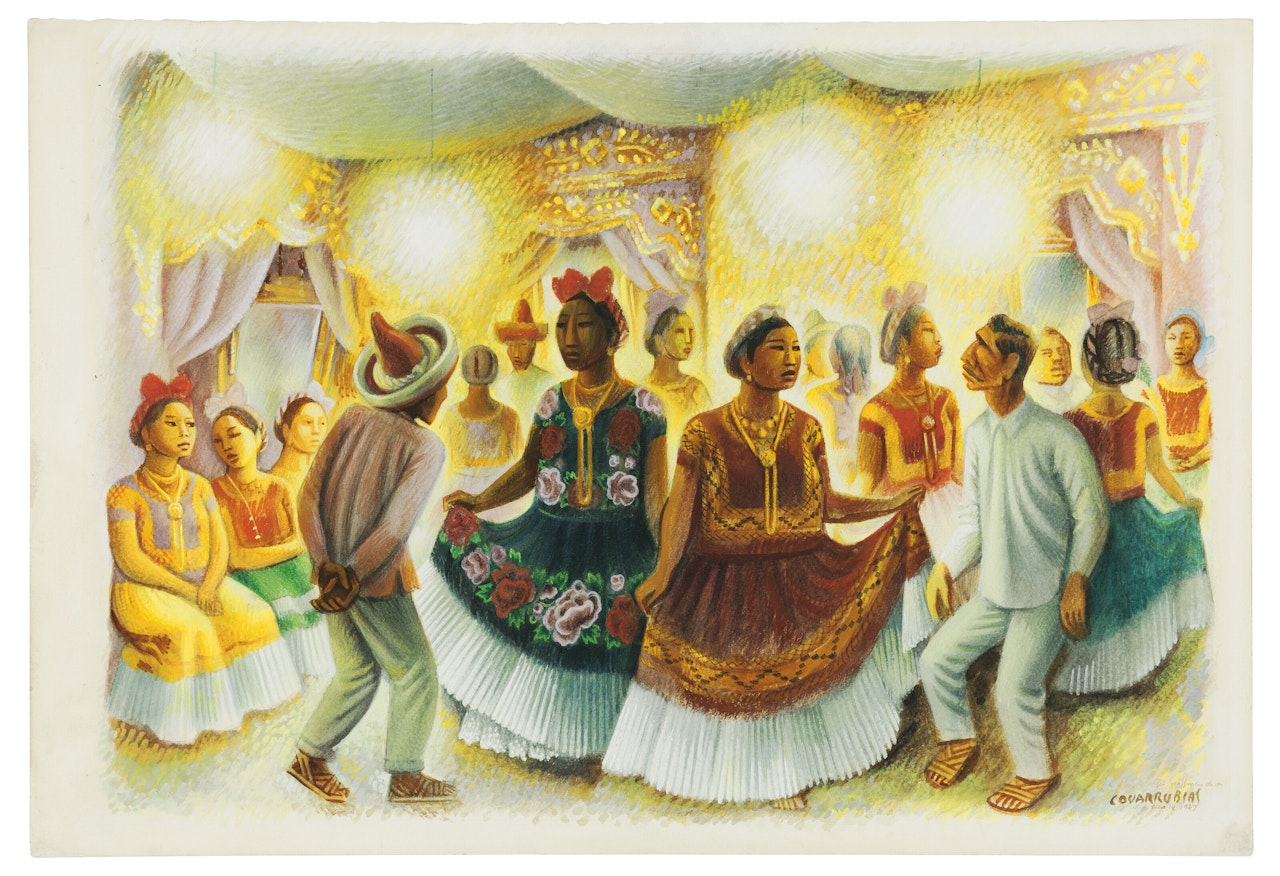 Juchitecas bailando el son by Miguel Covarrubias