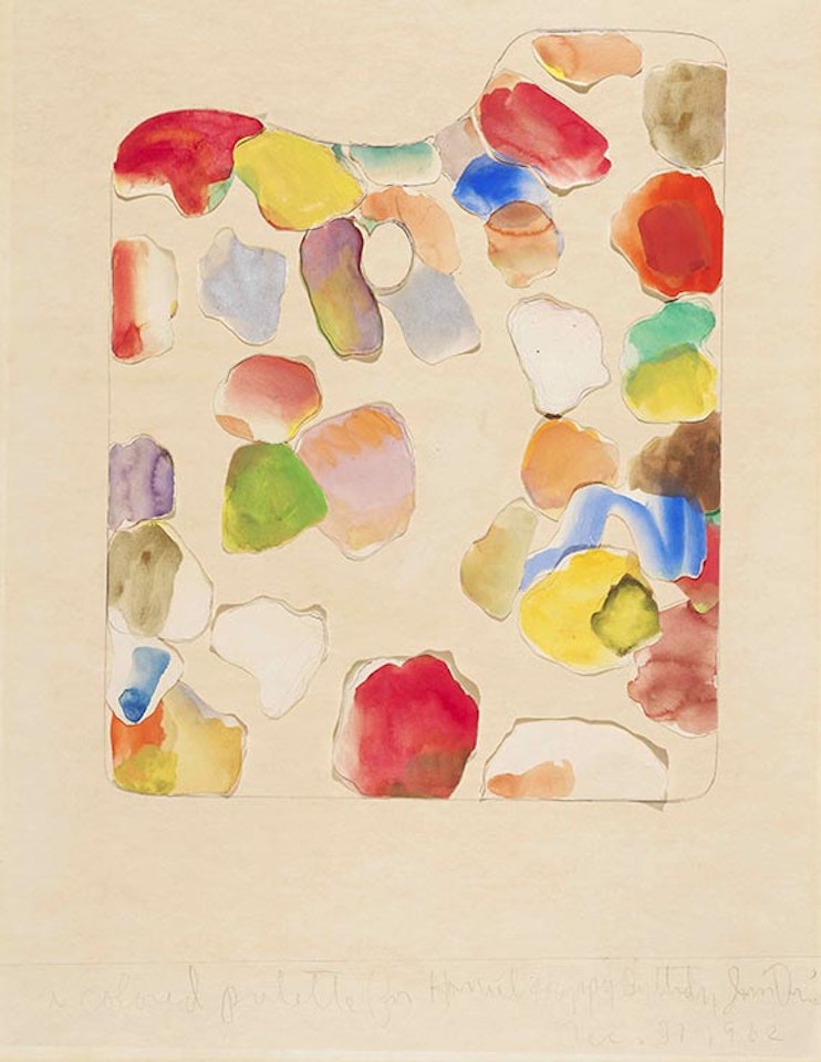 A colored palette by Jim Dine