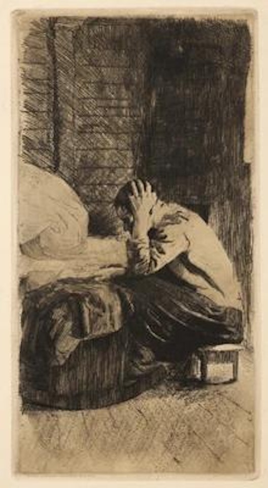 Frau an der Wiege by Kathe Kollwitz