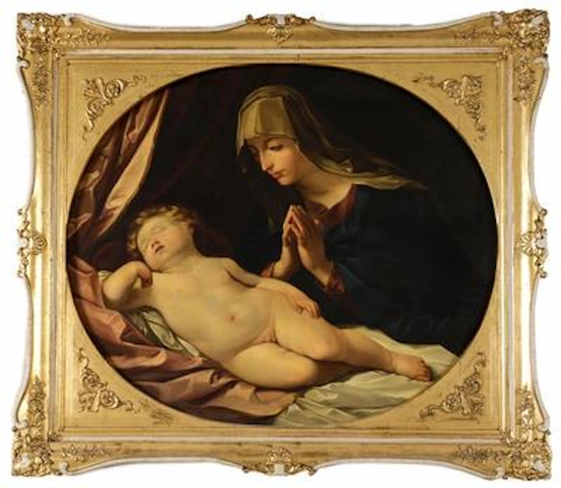 Madonna in Anbetung des schlafenden Jesuskindes by Guido Reni