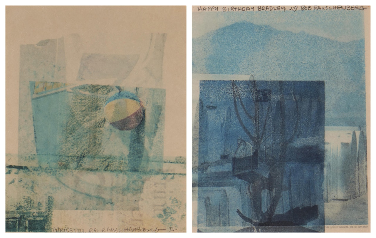 i. April"s Fool III; Untitled [Two Works] by Robert Rauschenberg