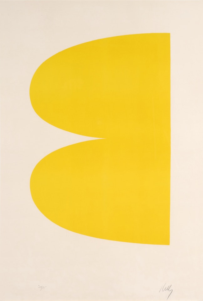 Yellow (Jaune), from Suite of Twenty-Seven Color Lithographs (Axsom 5) by Ellsworth Kelly