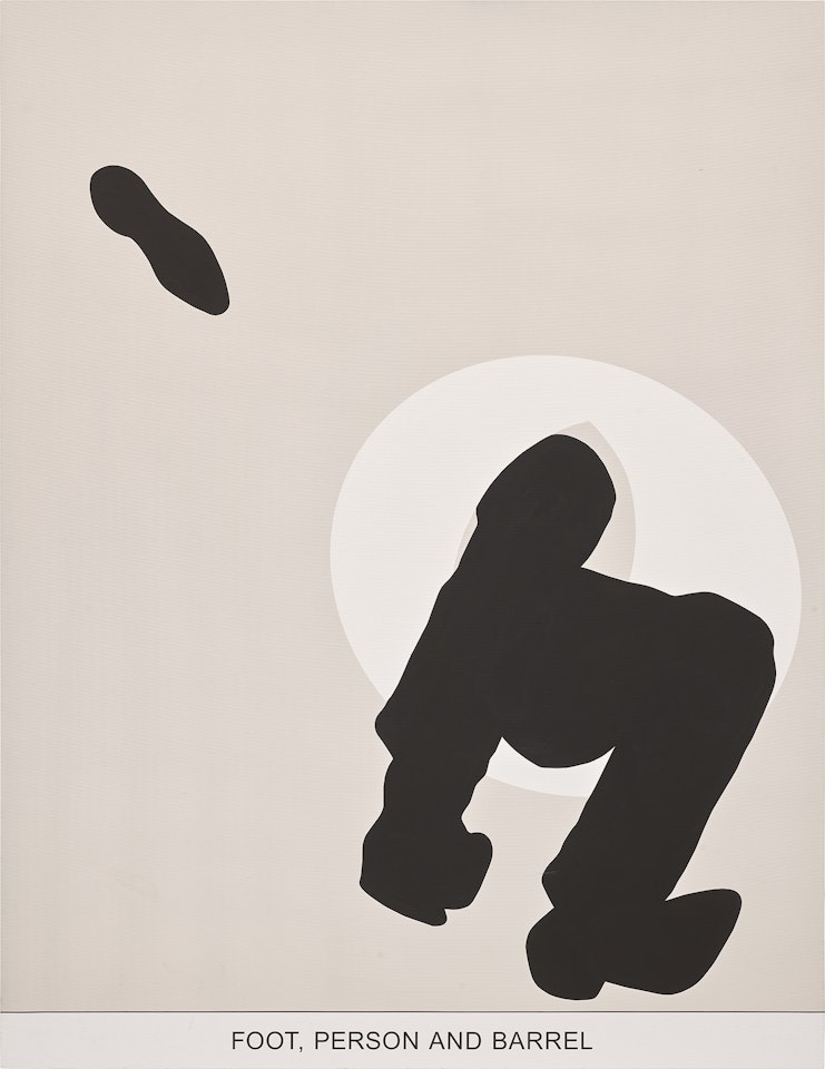 Sediment (Part One): Foot, Person and Barrel by John Baldessari