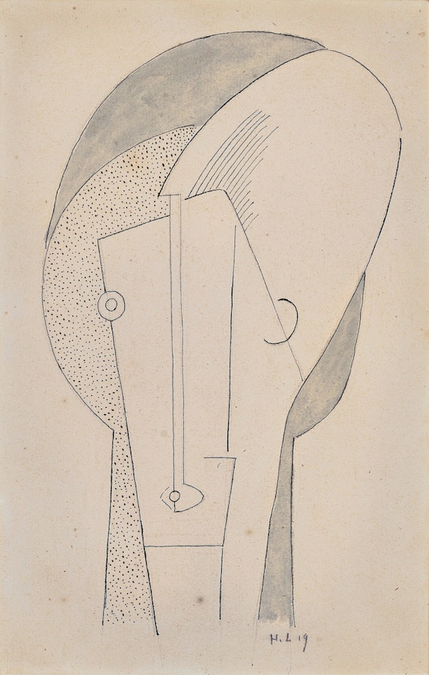 Tête (étude d"un homme avec une pipe) by Henri Laurens