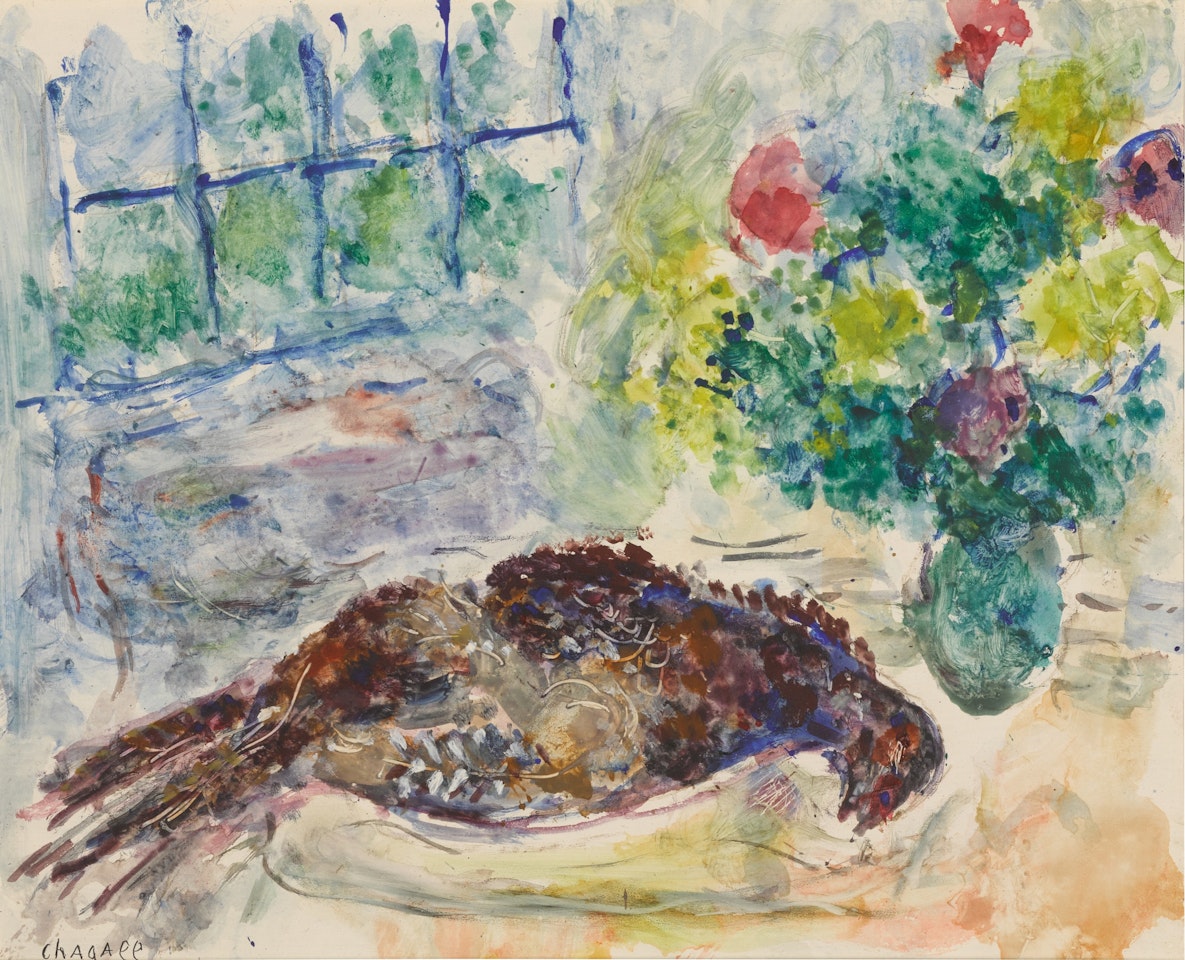 Le faisan dans l"atelier de Saint-Paul by Marc Chagall
