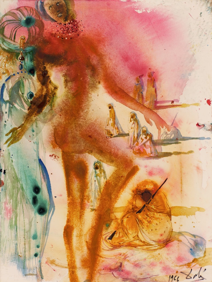 Arabes et Donyale Luna by Salvador Dali