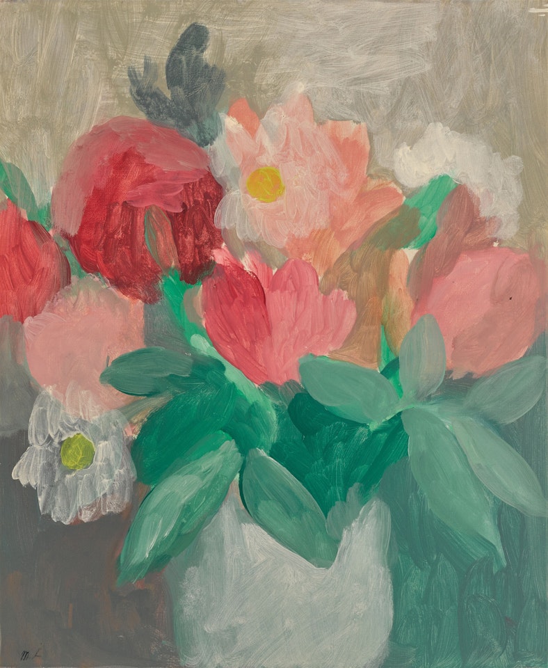 Pivoines dans un vase blanc by Marie Laurencin