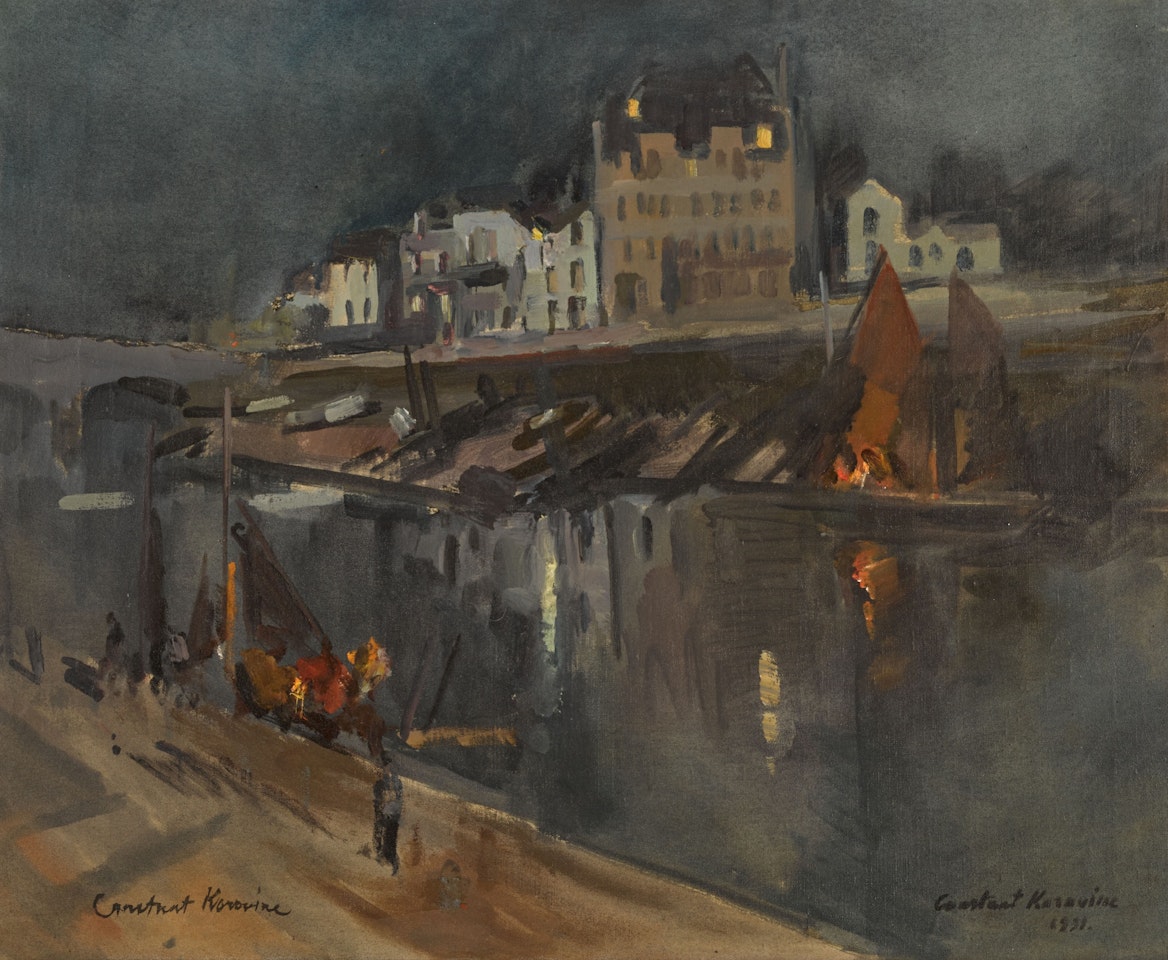 Riverbank at Night by Konstantin Alekseevich Korovin