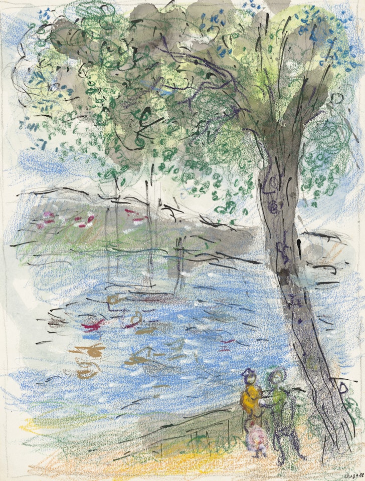 Au bord du lac de Constance, Mammern by Marc Chagall