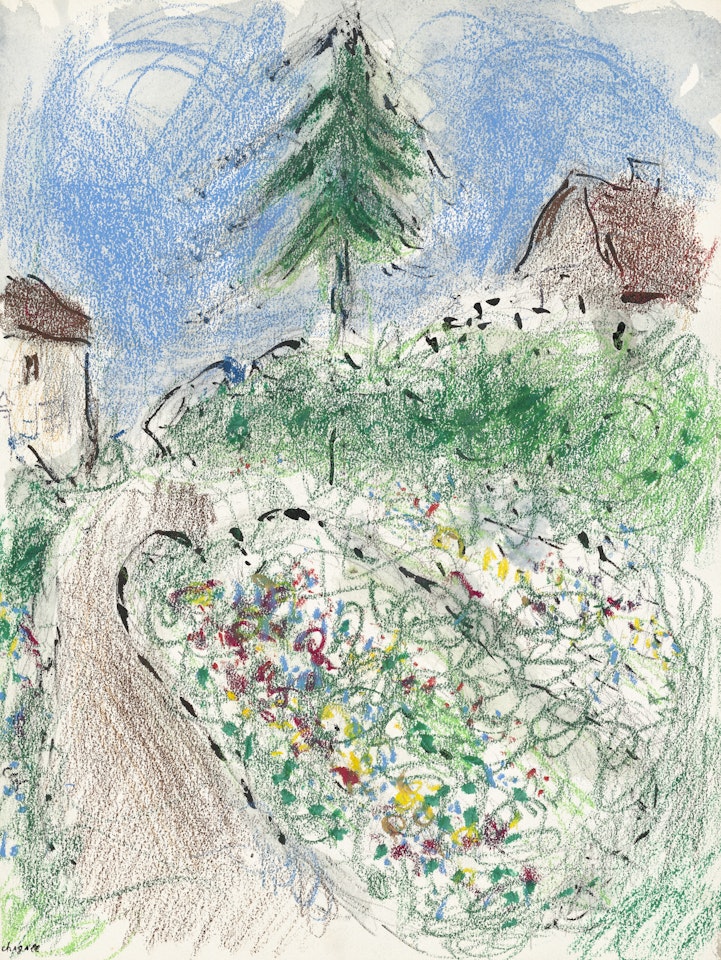 Le sapin à Mammern by Marc Chagall