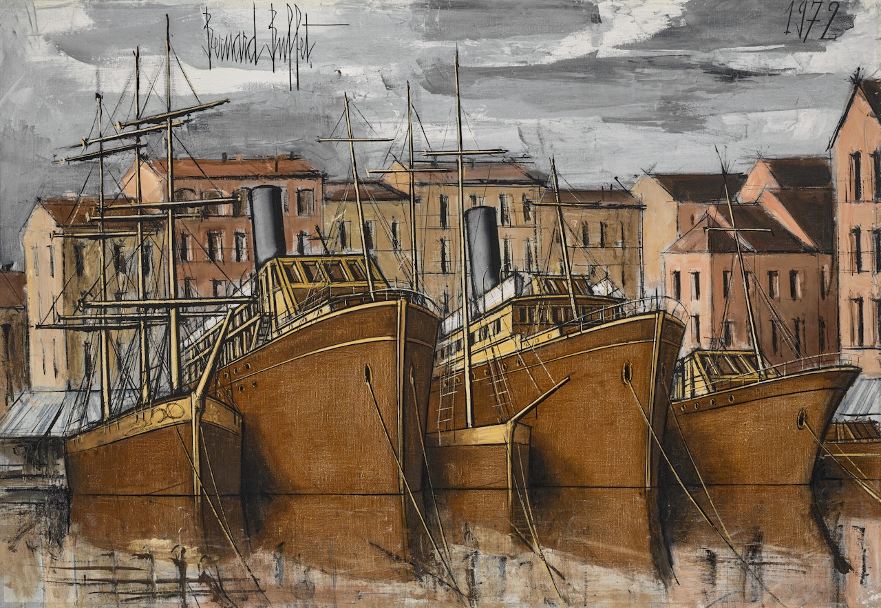 Saint-Tropez, le quai Suffren by Bernard Buffet