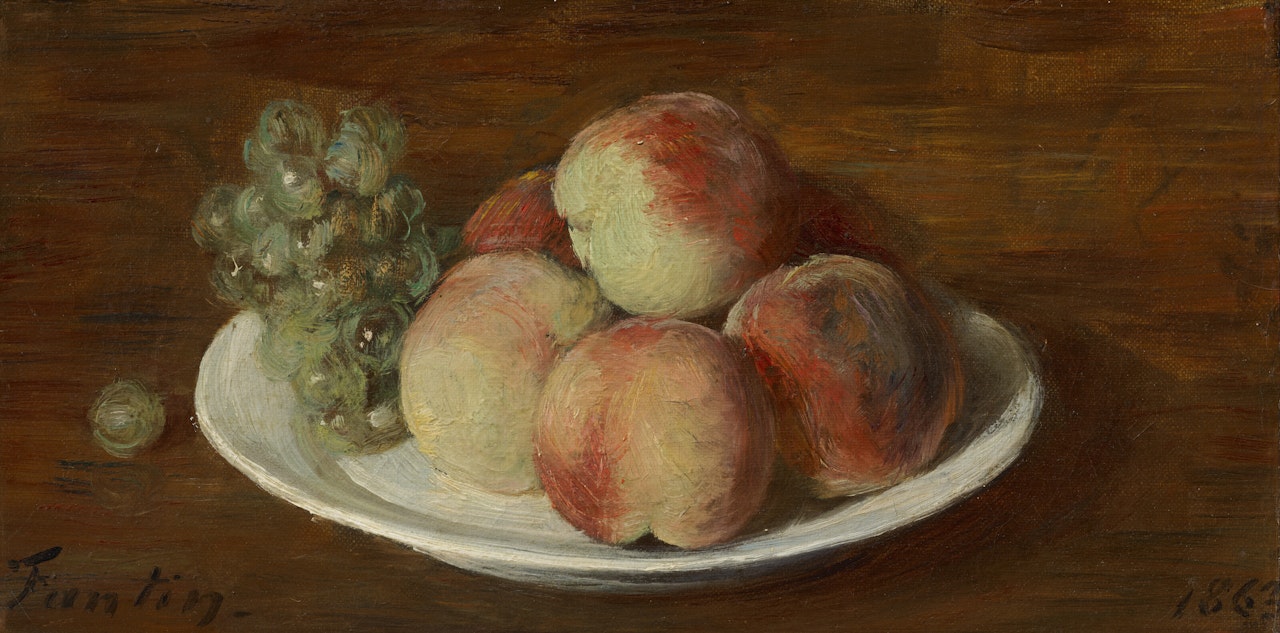 P ê ches et raisins by Henri Fantin-Latour