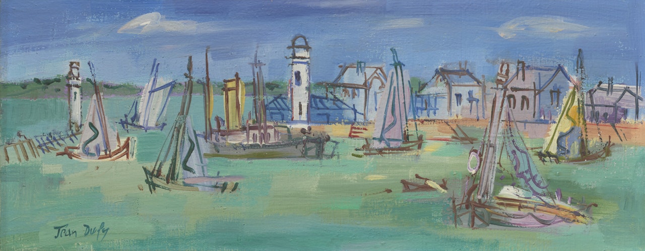 Entrée du port de Honfleur by Jean Dufy