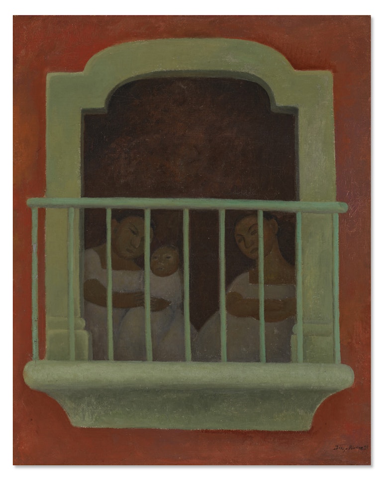 El balcón by Diego Rivera