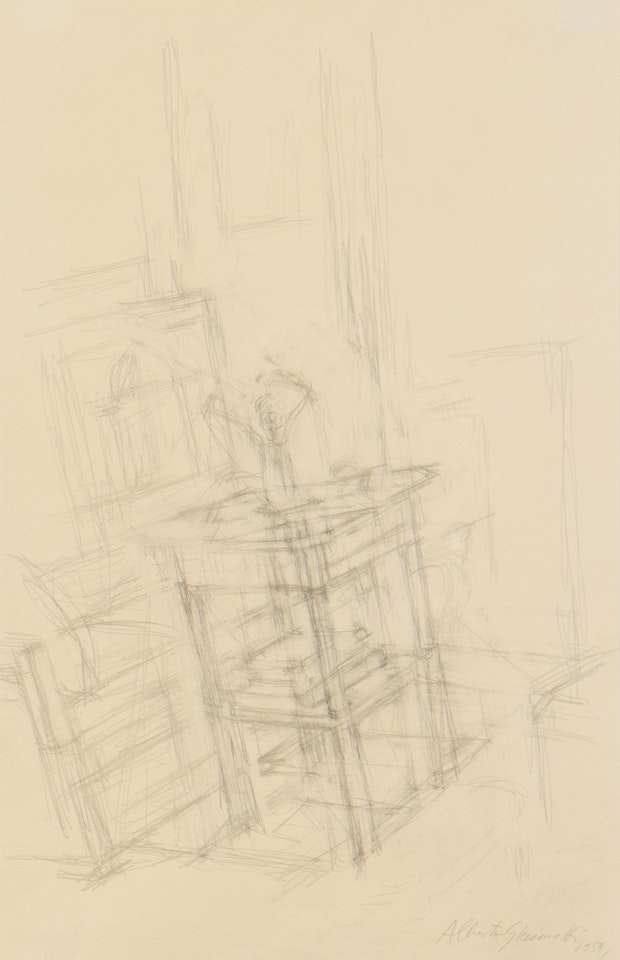 Intérieur à Maloja by Alberto Giacometti