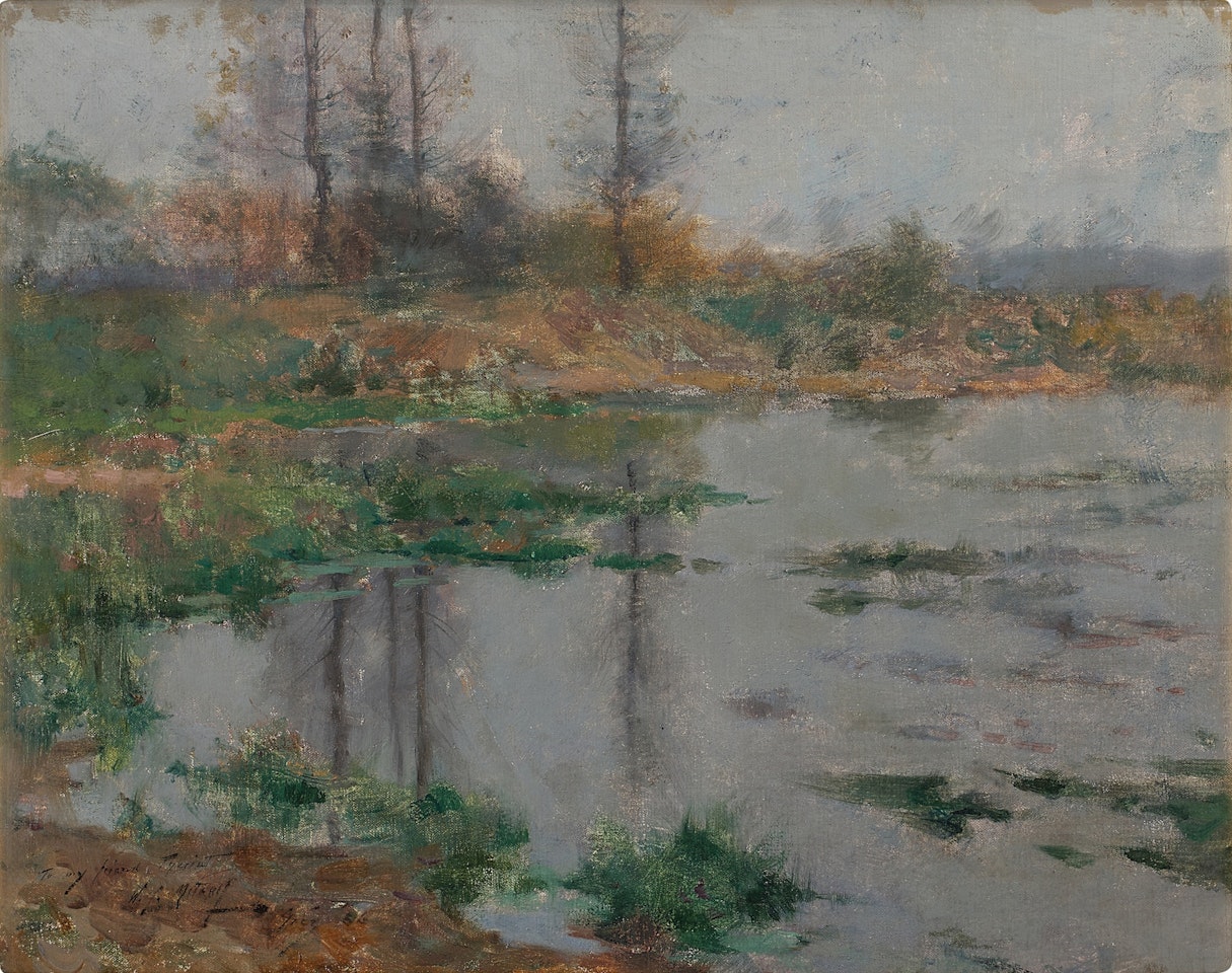 Grey Day, Grez by Willard Leroy Metcalf