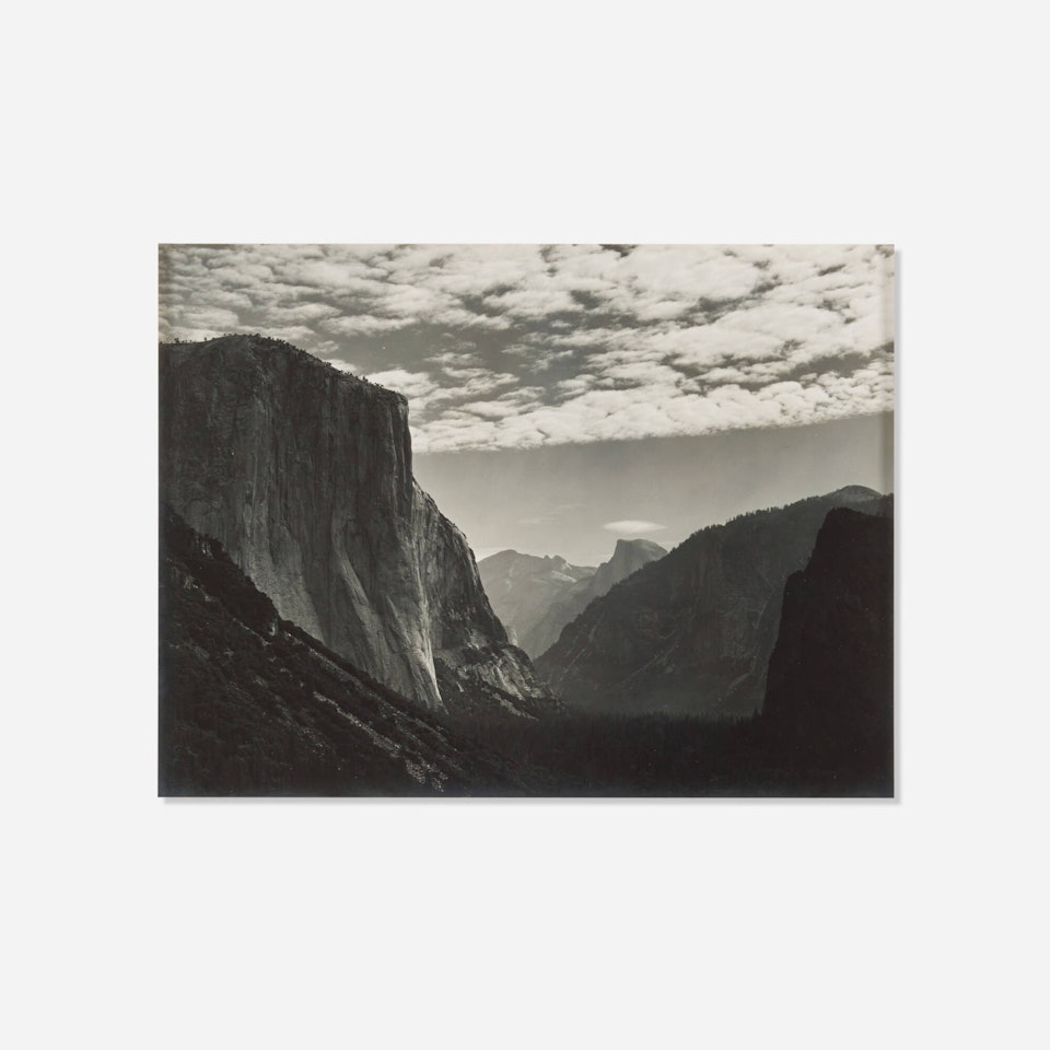 Yosemite Valley, High Clouds, from Tunnel Esplanade, Yosemite National Park, CA by Ansel Adams