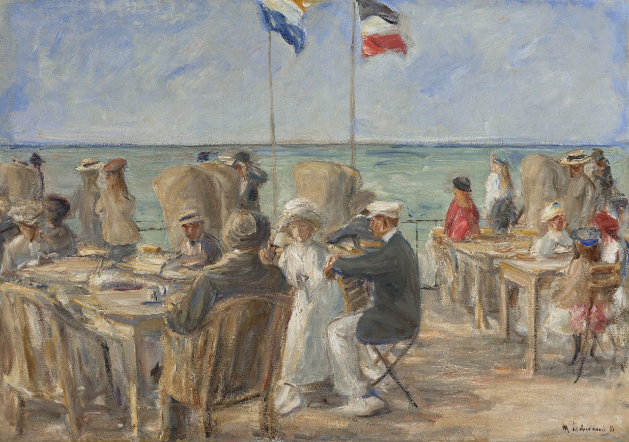 Strandterrasse in Noordwijk (Huis ter Duin) by Max Liebermann