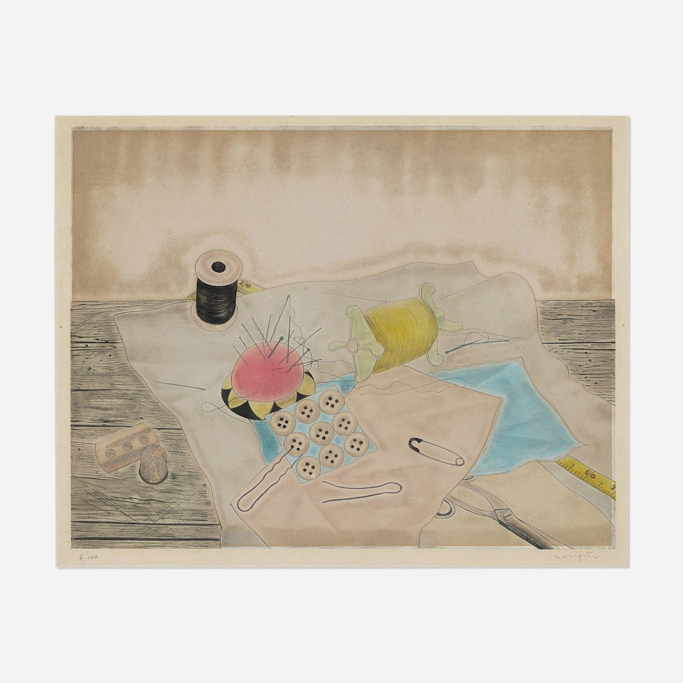 Nature morte aux fils et aux boutons by Leonard Tsuguharu Foujita