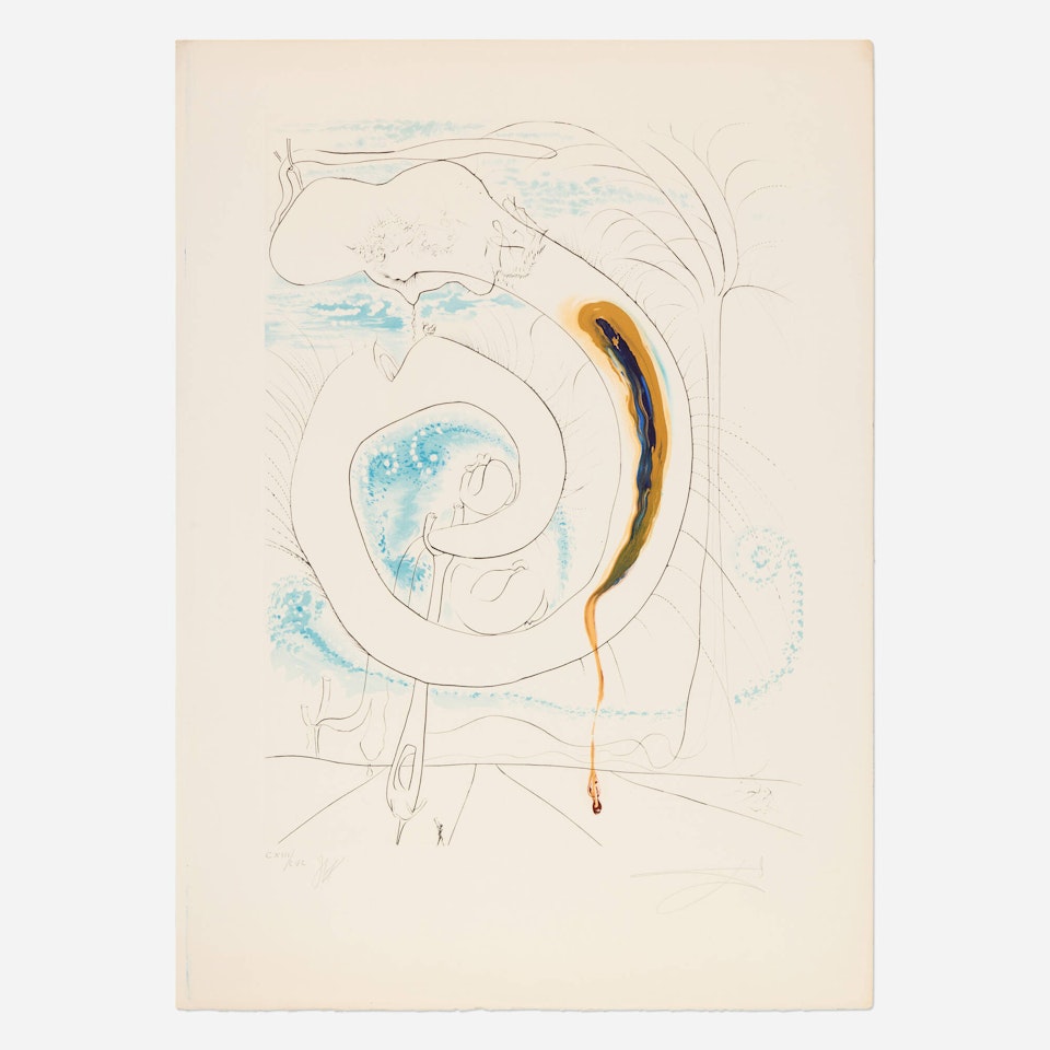 Le cercle viscéral du cosmos (from the La conquête du cosmos I portfolio) by Salvador Dali