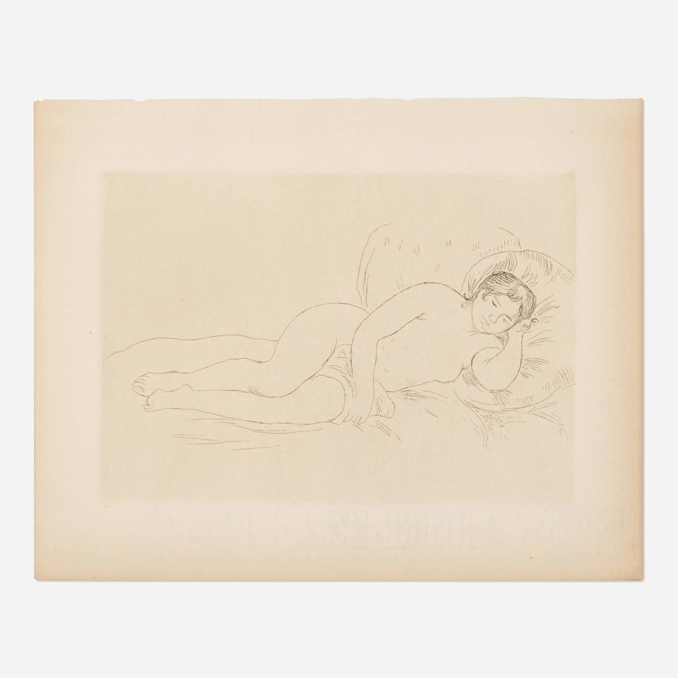Femme nue couchée, tournée à droite by Pierre-Auguste Renoir