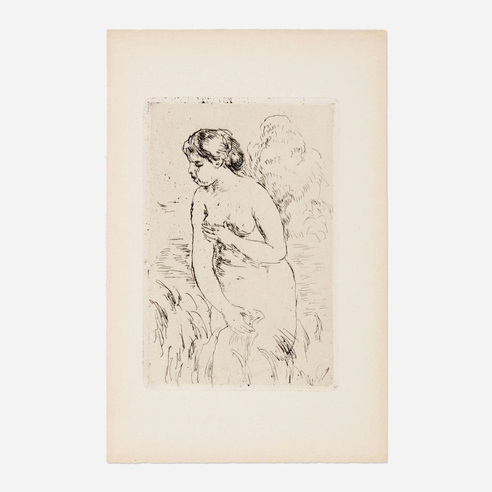 Baigneuse debout à mi-jambes (from Théodore Duret"s Monet and the French Impressionists) by Pierre-Auguste Renoir