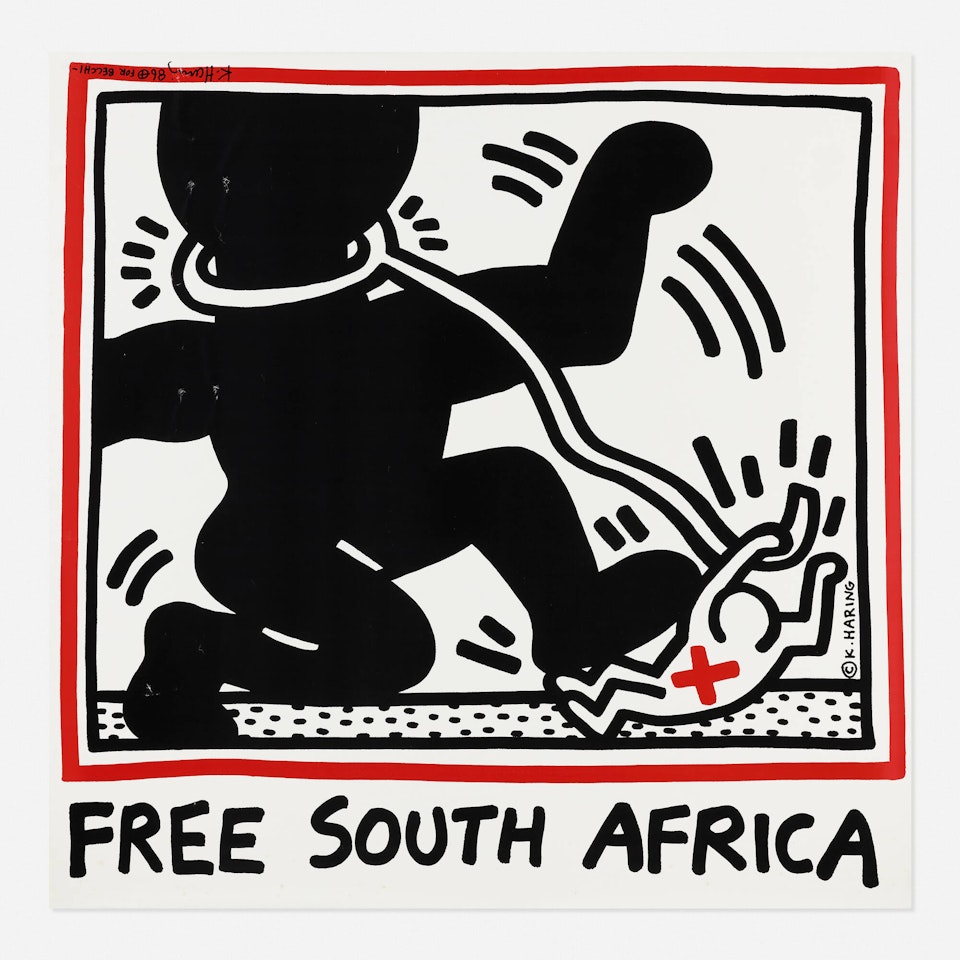 Free South Africa by Keith Haring