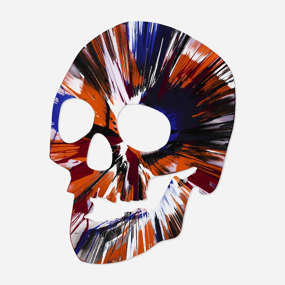 Skull Spin Painting by Damien Hirst